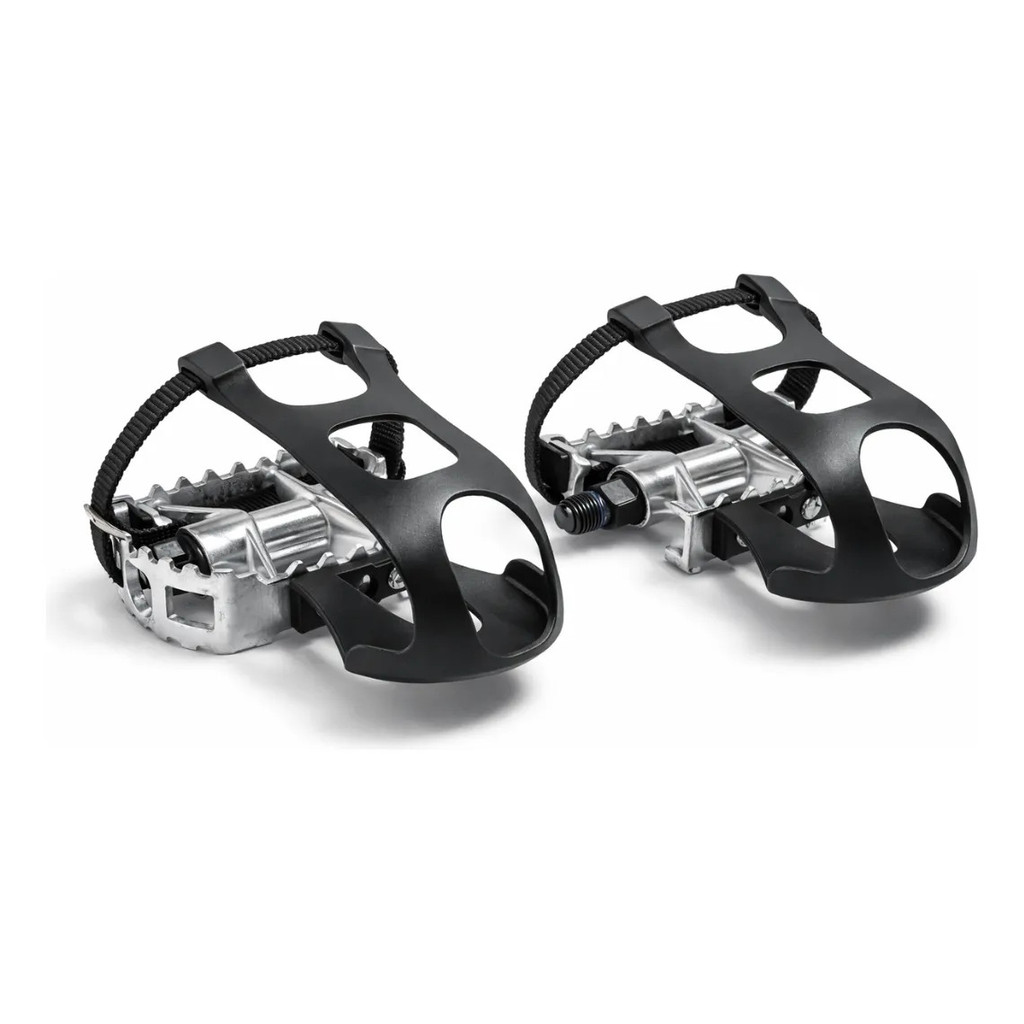 Kit Pedal Bicicleta Alumínio 9/16 com Firma Pé – Spinning, MTB, Speed, Ergométrica, Academia