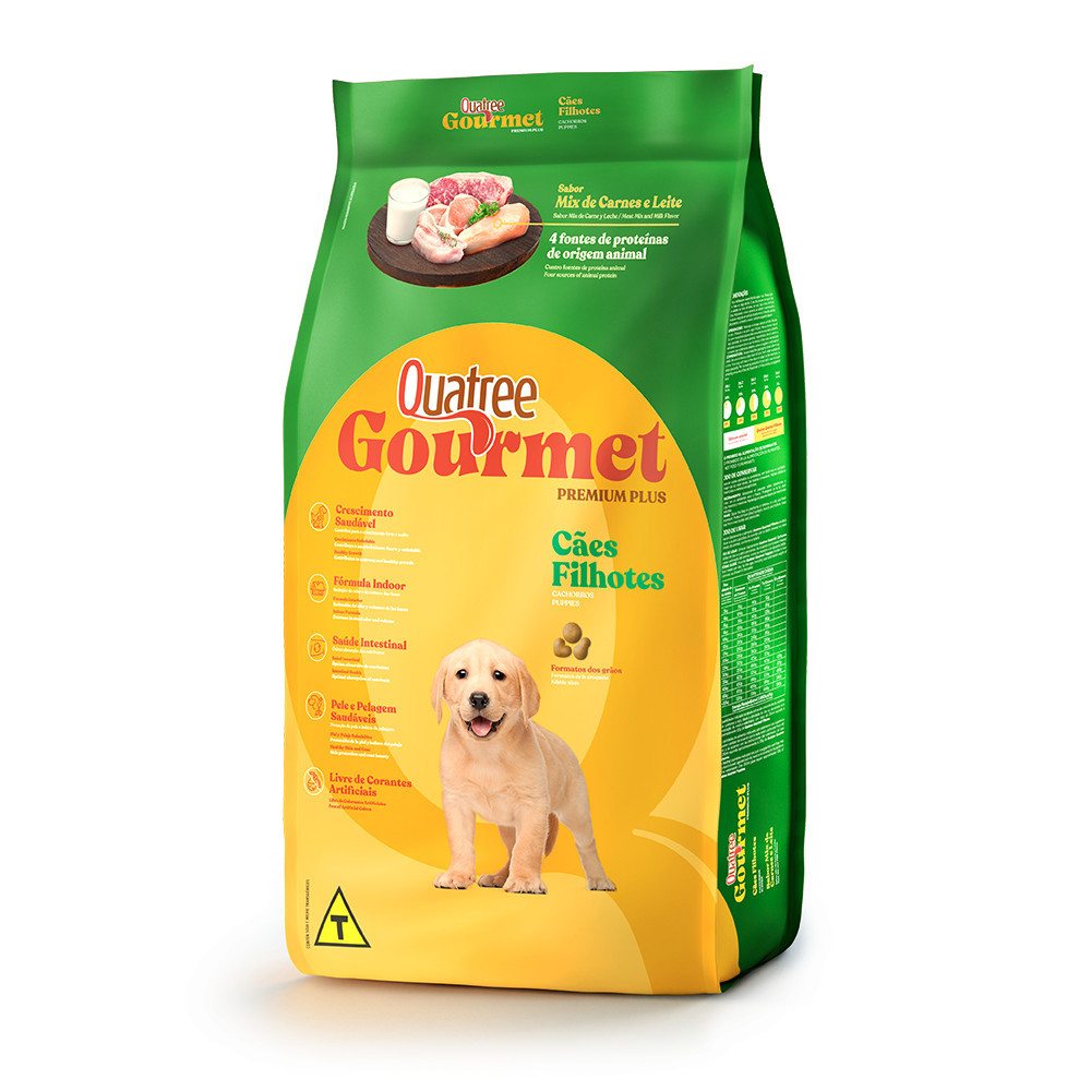 Ração Seca Quatree Gourmet Cães Filhotes 3kg