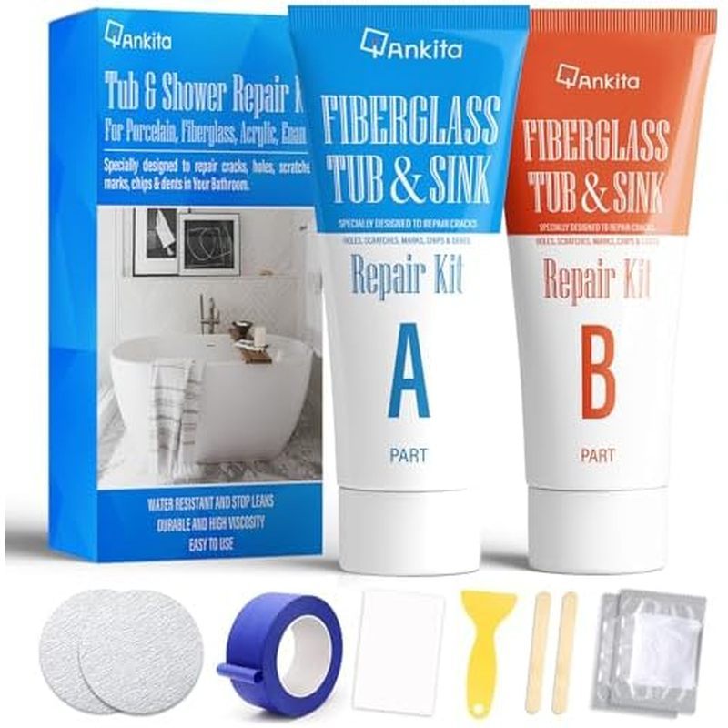 Kit De Reparo De Banheira Branco , Chip E Para Esmalte , Fibra De Vidro , Acrílico , Porcelana , Remendo Reparos De Chip