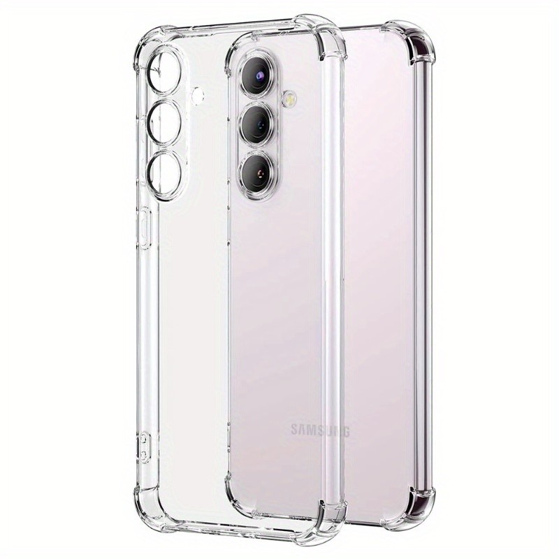 Capa Transparente TPU Flexível para Samsung Galaxy A55 A54 A15 A35 A25 A34 A14 A24 A53 A52 S25 S24 S23 S22 Ultra Anti Im