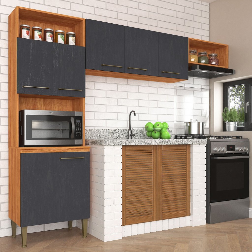 Cozinha Compacta 6 Portas 198cm X 240cm Malu