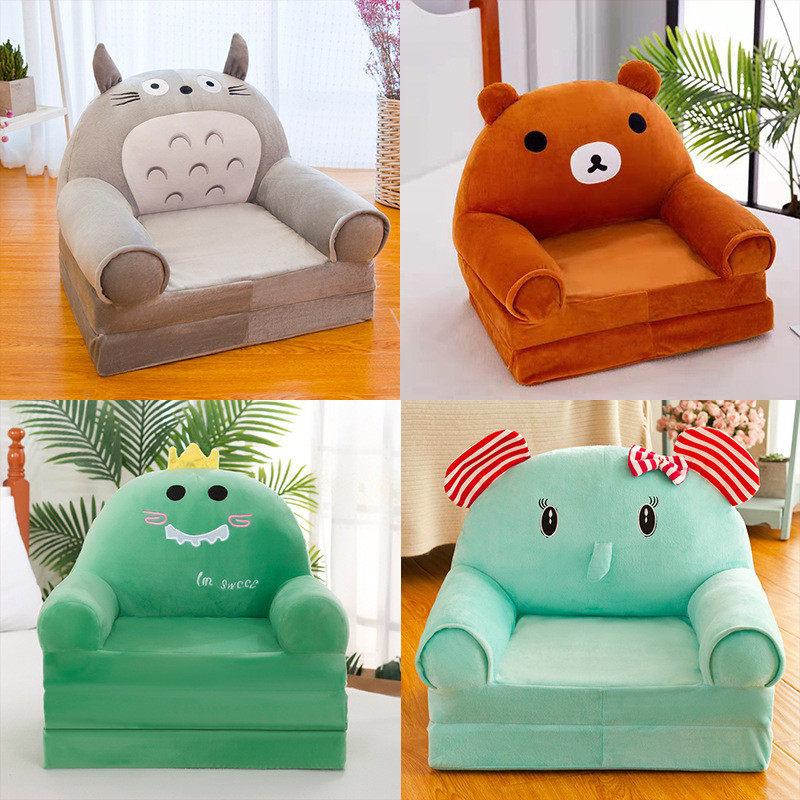Sofá infantil de desenho animado, sofá-cama dobrável de múltiplas camadas, sofá pequeno para bebês, assento de sofá de p