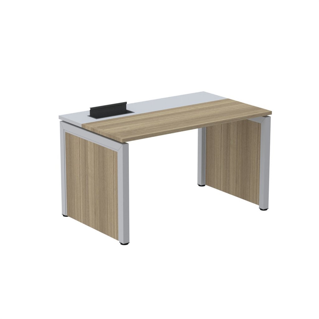 Escrivaninha Mesa Escritório Pscpp150 150cm Industrial Noce Naturalle E Cinza Noce Naturalle/Cinza