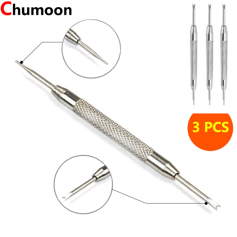 3 Pçs Ferramenta De Reparo De Pulseira De Relógio De Metal Aço Inoxidável Abridor Cinta Substituir Barra De Mola Removed