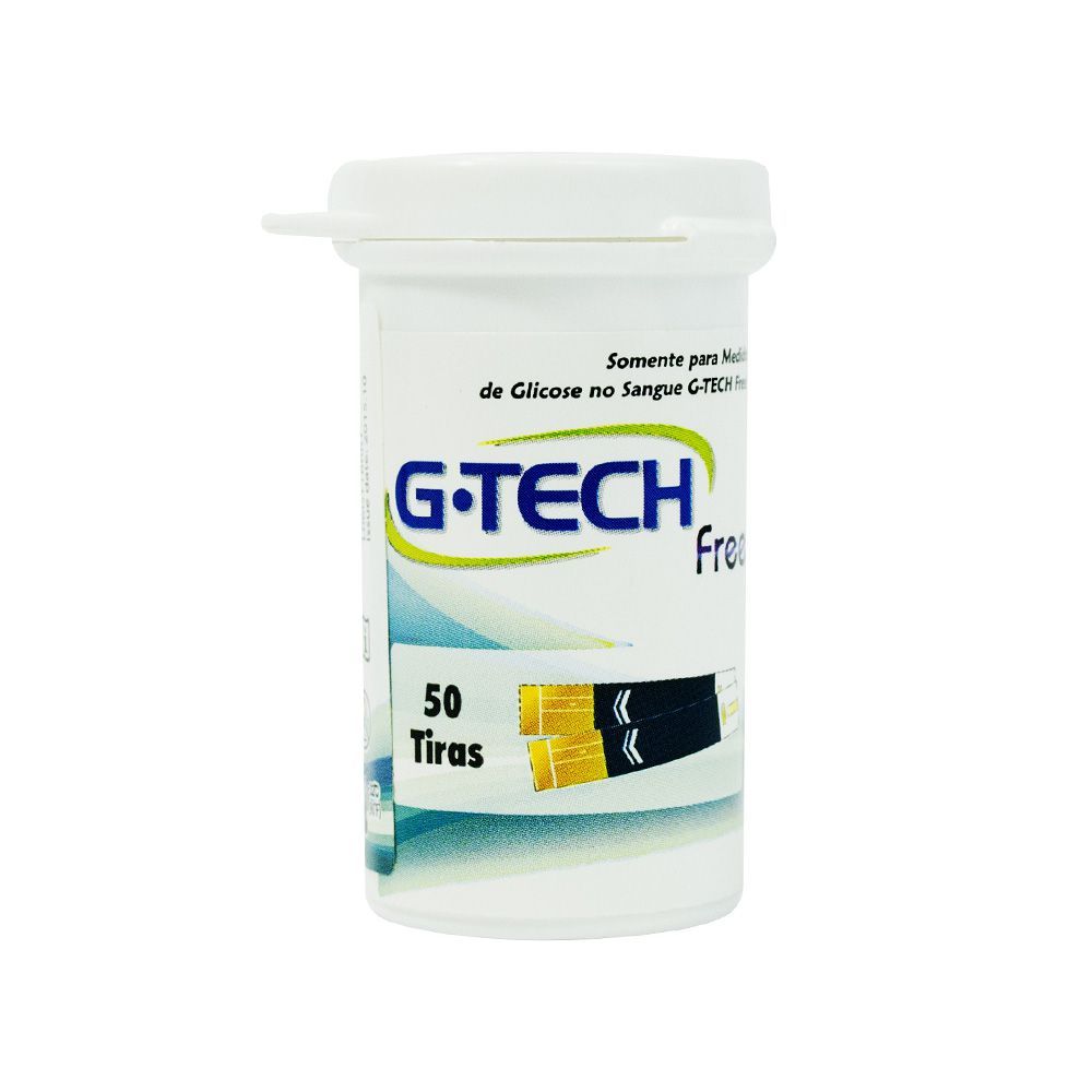 Tira Fita De Glicemia Free Para Medidores de Glicose Gtech Free e Smart Free