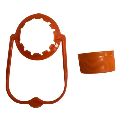 Kit 100 Alças E Tampinhas Growler Pet Garrafa Laranja