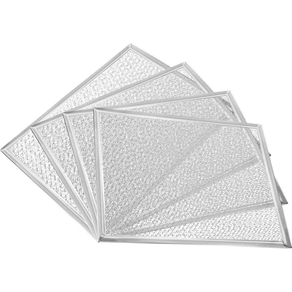 Jovitec Pacote com 4 Filtros de Gordura de Alumínio para Coifa, Compatível com Broan BP29, 10-1/2 x 8-3/4 x 3/32 Polegad