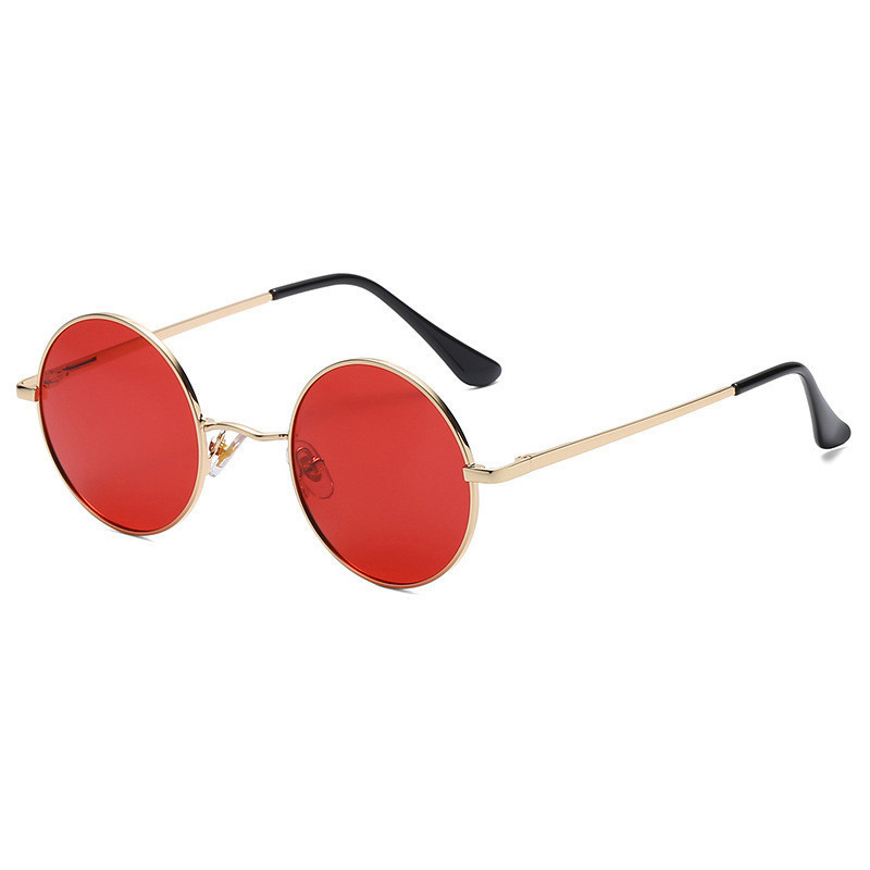 Óculos De Sol Polarizados Redondos , Masculino , Feminino , Vintage , Punk , Espelho Retrô
