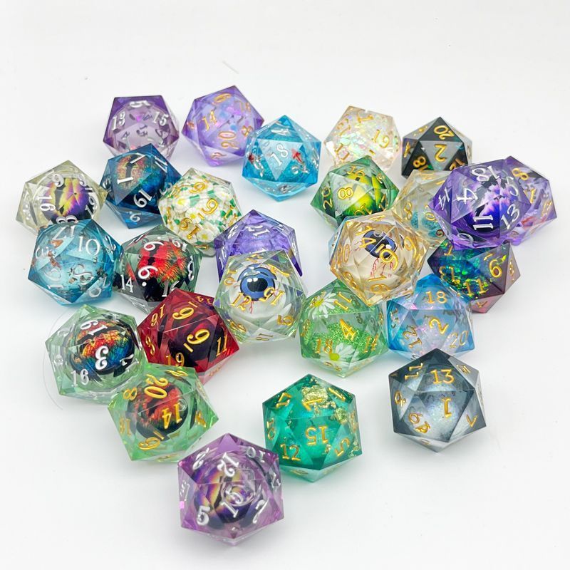 Dados De 20 Lados-Poliédricos De Resina D20 Para Jogo De Mesa DND RPG MTG