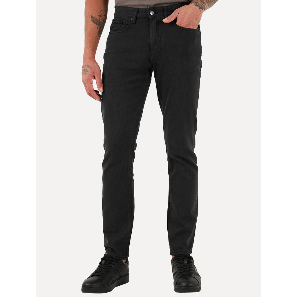 Calça Jeans Armani Exchange Original Masculina J14 Slim Fit 5 Pockets Preta