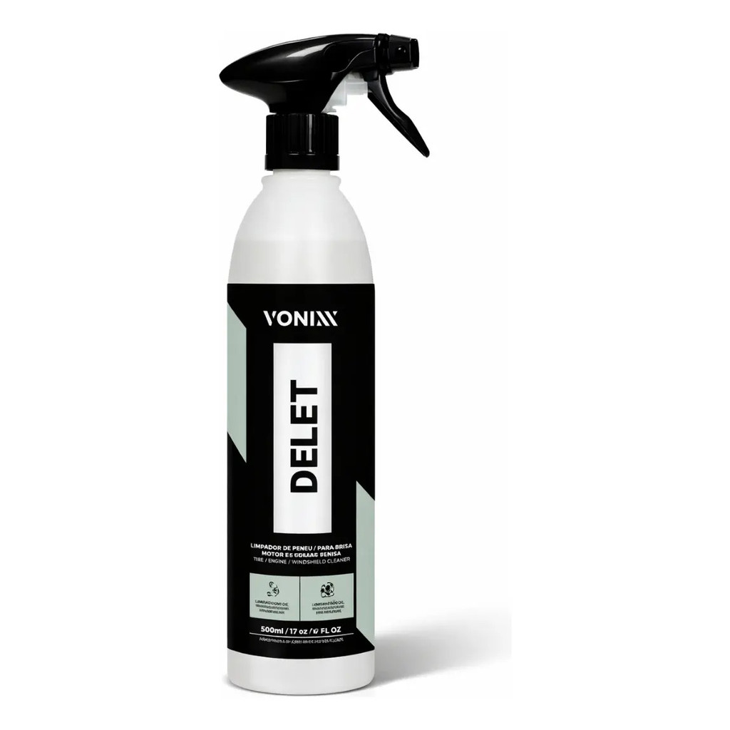 Limpador Delet Pneus Borracha 500ml Espuma Vonixx