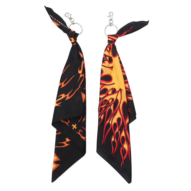 Ins chama calças pequeno lenço quadrado masculino na moda Hip-Hop lenço bandana nacional na moda calças acessórios de co