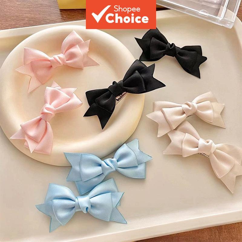 Pares De Grampos De Cabelo De Balé Creme Para Bebês Meninas Arco Caudas Duplas E Estilos Laterais