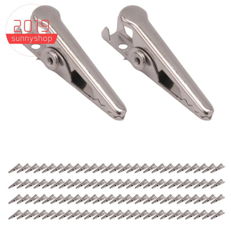 [Bestseller S] 100 Peças 1.06 Pol ./27mm Mini Clipes De Jacaré De Metal , Braçadeiras De Crocodilo Banhadas A Tom Pratea