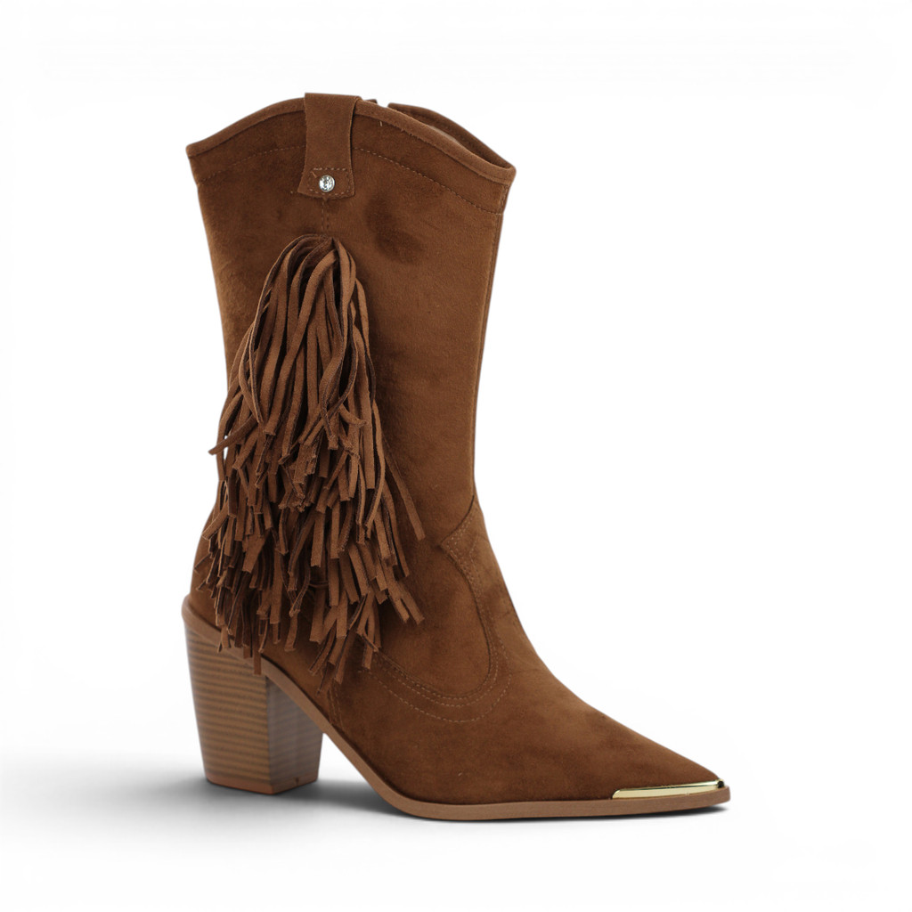 Bota Moleca Ana Castela Camurça Marrom - Feminino