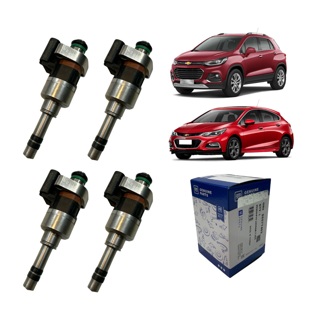 Kit 4 Bico Injetor Gm Cruze Tracker 1.4 Turbo 55577403