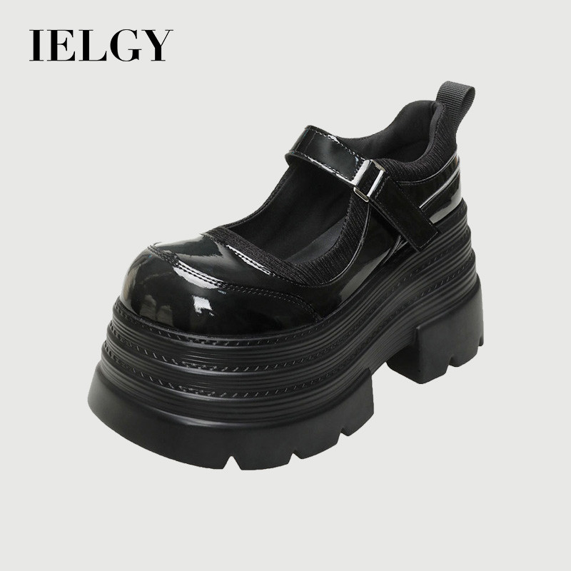 IELGY 2026 2026 Novo Mary Jane Sapatos Femininos De Salto Alto Com Plataforma Grossa E De Couro