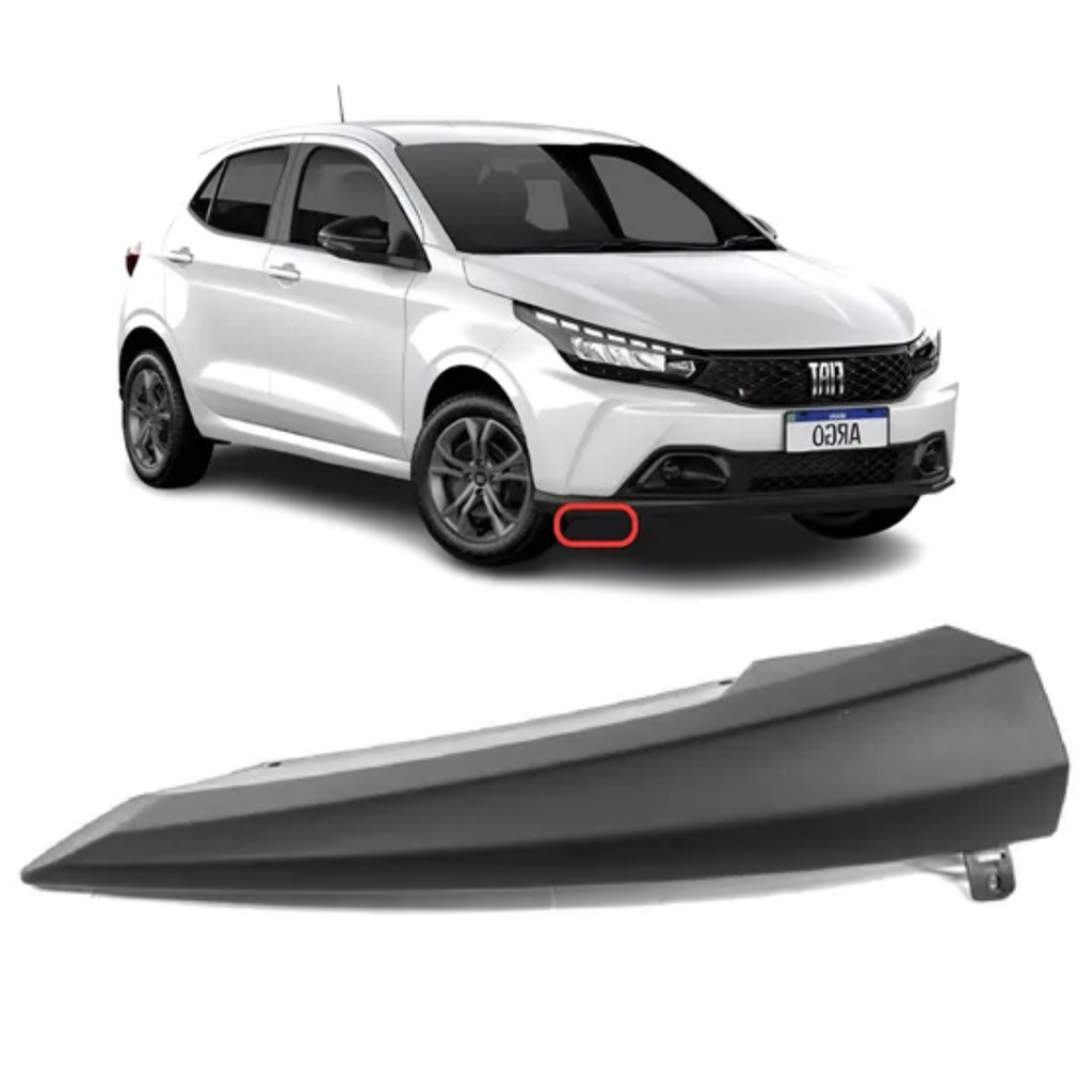 Imagem Moldura Direita Para-choque Dianteiro Fiat Argo HGT TREKKING 2018 até 2026 - Cod. 100246179