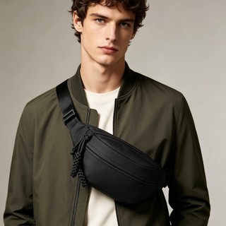 JAMI JAMI Bolsa Transversal de Cintura Bolsa de Peito Esportiva Casual Unissex Bolsa de Ombro Simple e Versátil 1040