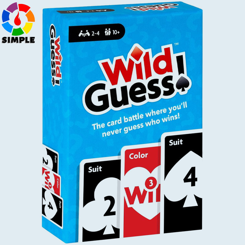 Wild Guess! – The Fast-Paced, Unpredictable, Insanely Competitive Card Game for 2 to 4 Players – Great Travel Game for F