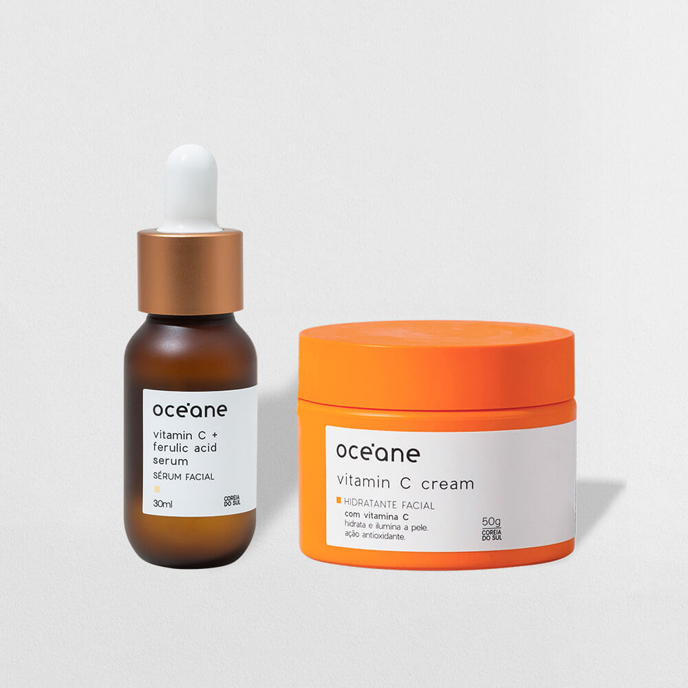 Kit Hidratante Vitamina C + Sérum Ácido Ferúlico (2 Produtos)
