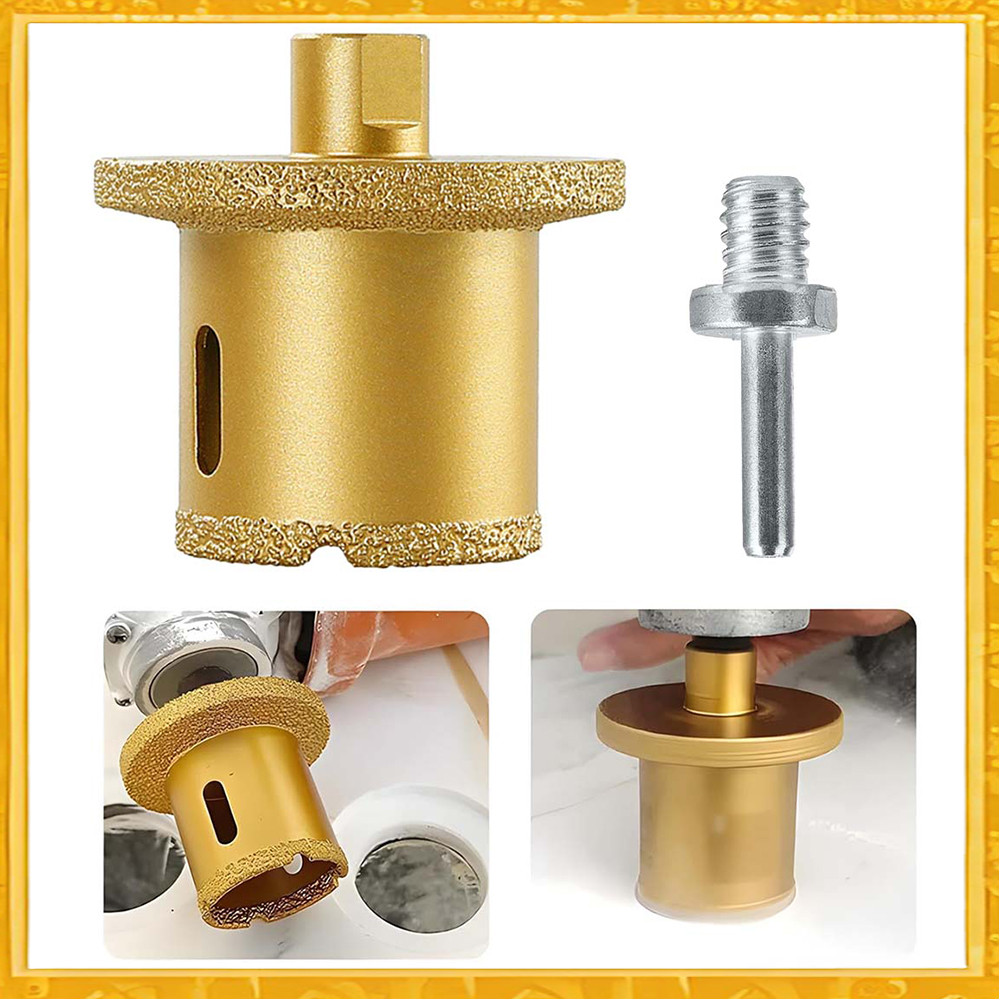Broca de esmeril de 40mm, versão dourada, haste M10, bacia Universal, ferramenta especial de perfuração de cerâmica