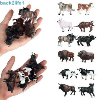 Estatueta De Gado BACK2LIFE1 , Modelo Educacional Realista De Vaca Leite , Figura De Ação Simulada De Animais De Fazenda