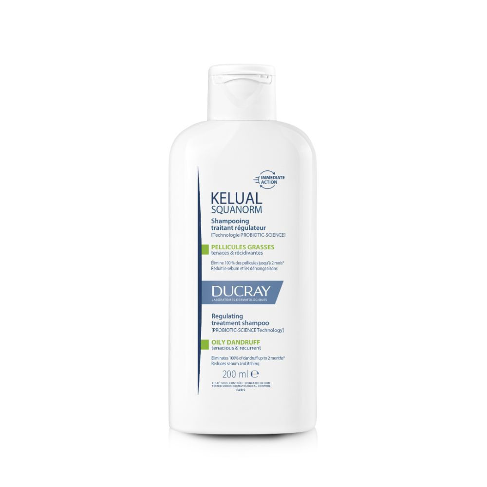 Shampoo Kelual Squanorm Ducray Caspas Cabelo Normal a Oleosos 200ml