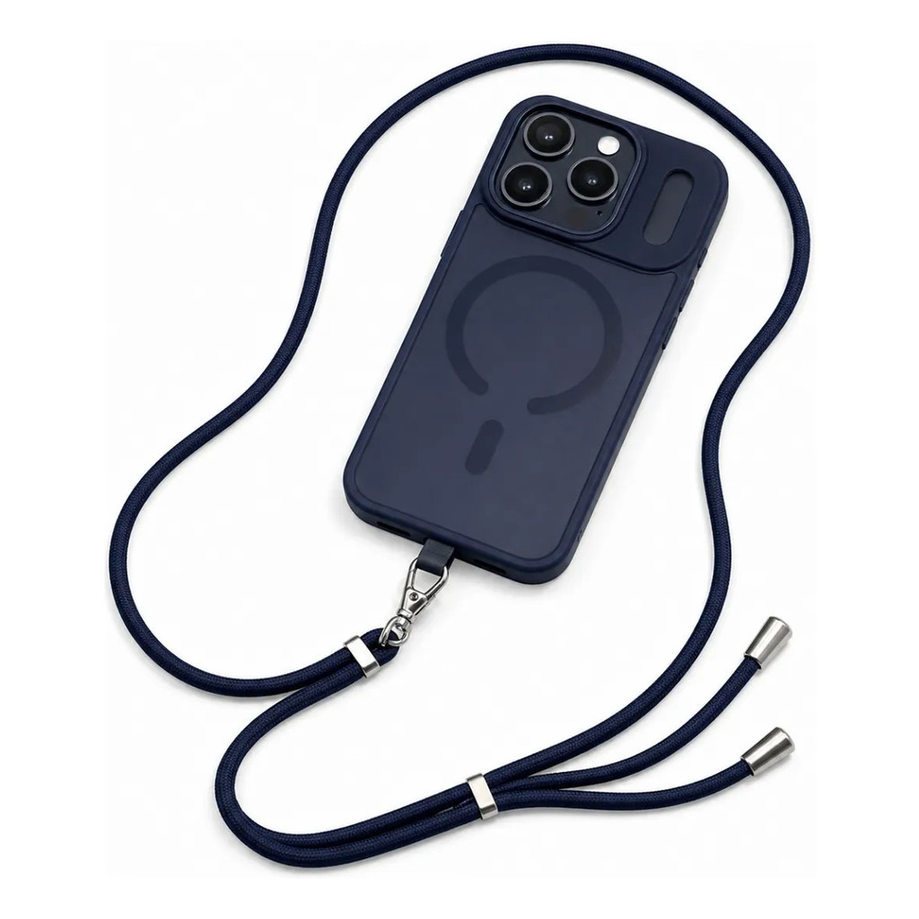 Capa Capinha Premium Magsafe Antichoque C/ Cordão Alça Anti Furto Para iPhone 14PM 15PM 16PM 17PM