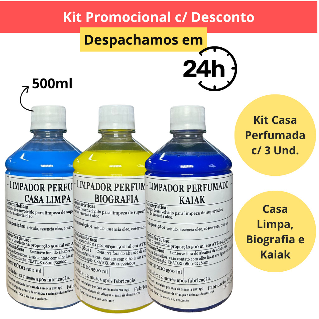 Desinfetante Concentrado Faz Até 50 Litros Eliminador de Odor Rende Muito Escolha suas Fragrâncias