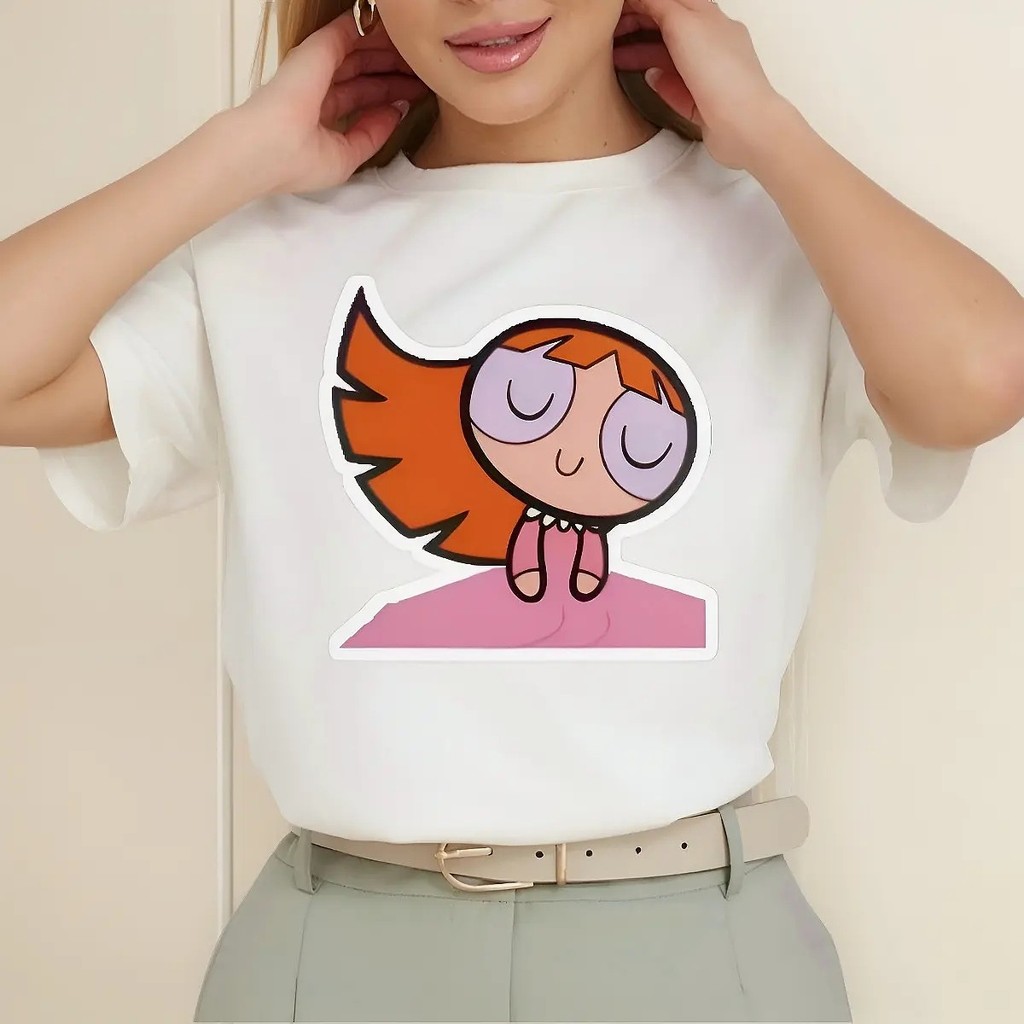 Camiseta Estampada Inspirado Super Poderosa Florzinha Acordando Plena Unissex 100% Algodão Frete Grátis Rápido Plus Size