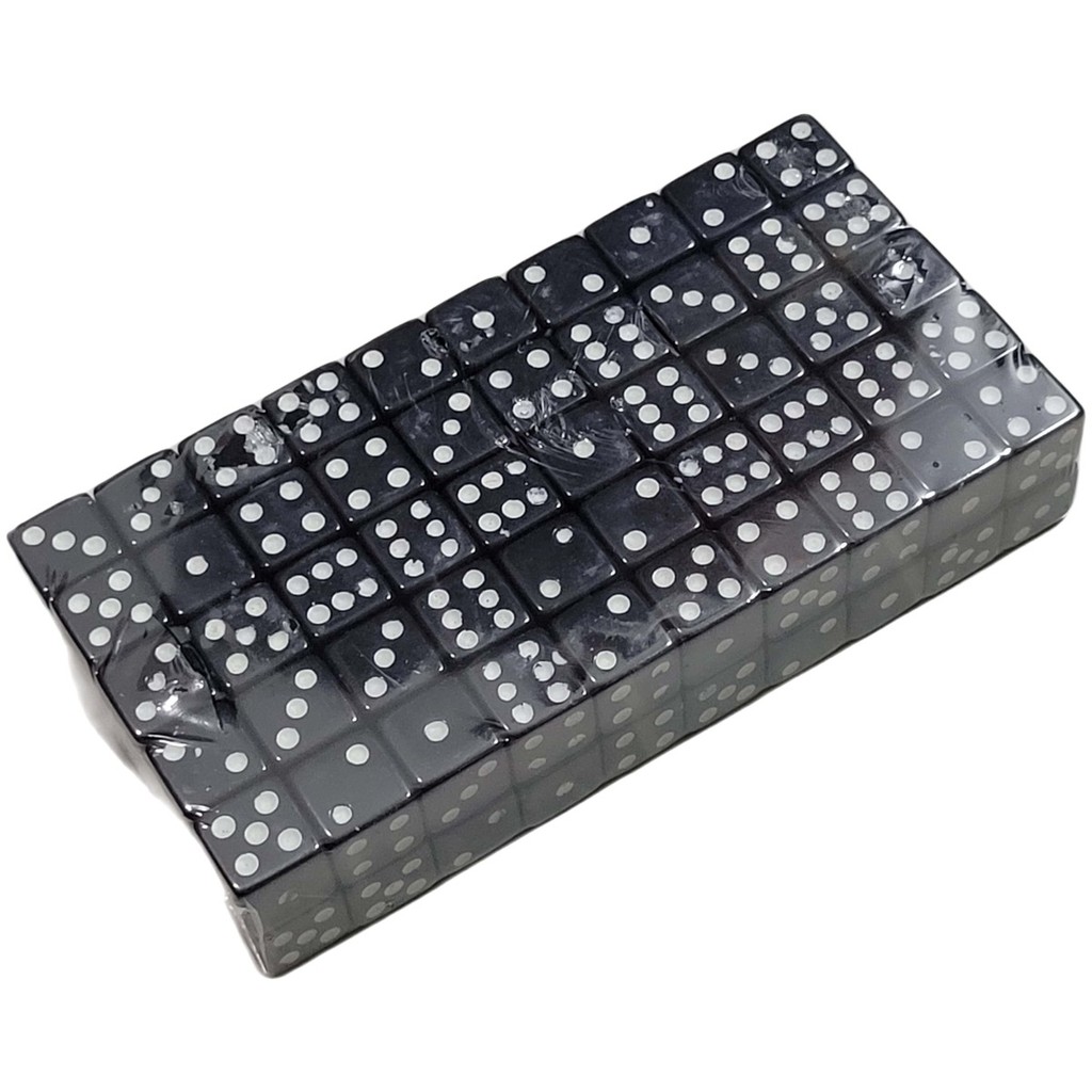 DADOS 16MM 100 PCS PRETO 19699 em Oferta na Shopee