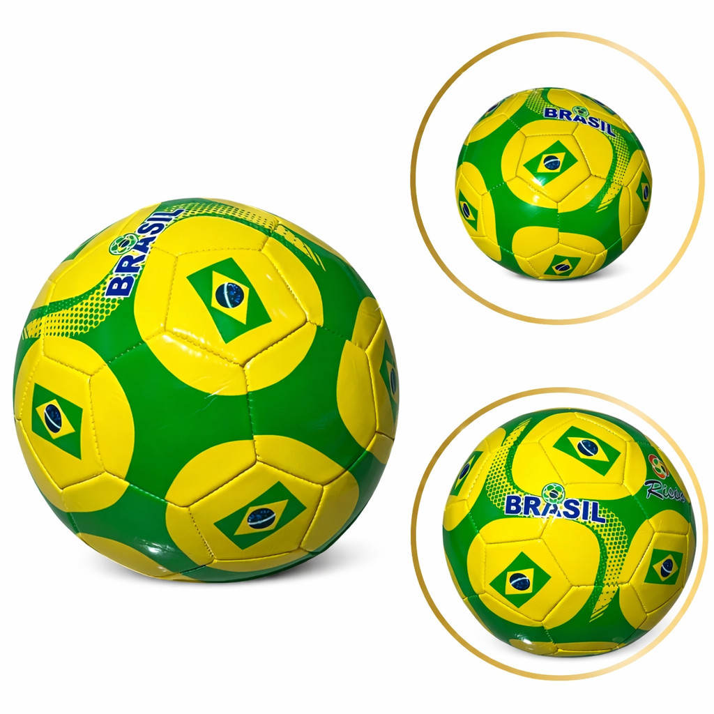 Bola de Futebol Couro Sintético Copa 2026 Profissional Mundial Brasil do Mundo Campo N5 Seleção Brasileira Durável
