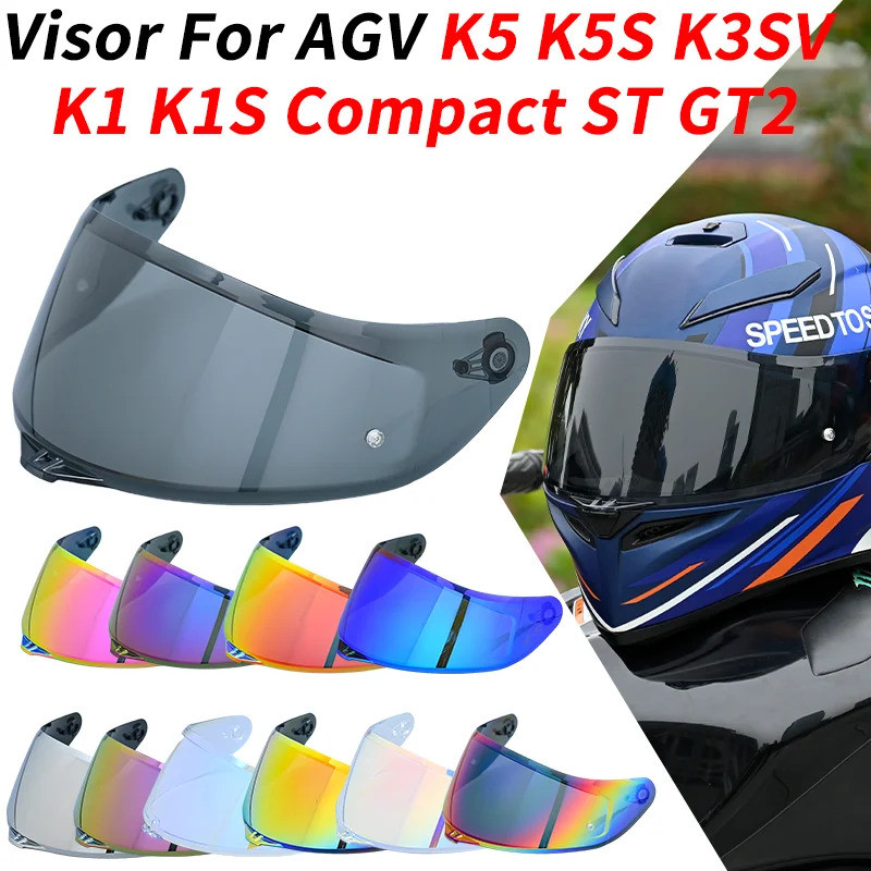 Escudo De Viseira De Capacete K5 Para AGV K3SV K1 K5 K5S Protetor Solar De Alta Resistência Pára-Brisa Lente De Corte Uv