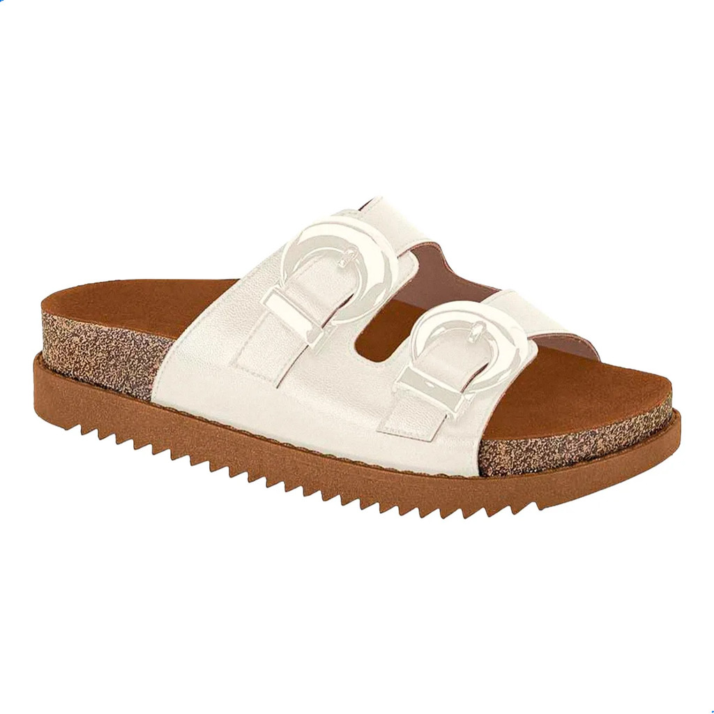 Sandália Moleca Feminino Papete Casual Tratorada Acolchoado