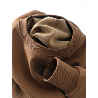 Moletom masculino estilo inverno quente Nano uma peça de veludo cor sólida em torno do pescoço pulôver masculino moda re