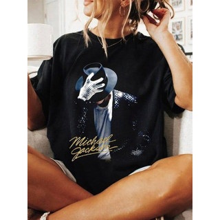 Camiseta Vintage Estampada Michael Jackson Cantor Rei Do Pop Retrô Streetwear Oversized Moda Unissex 100% Algodão