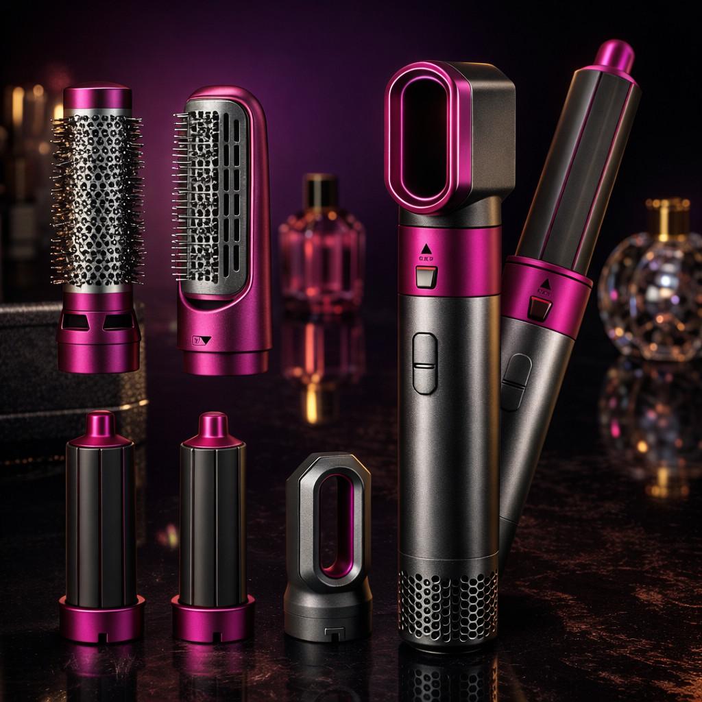 Escova Modeladora Profissional 5 Em 1 – Secador , Alisador E Babyliss Com Ar Quente 110V