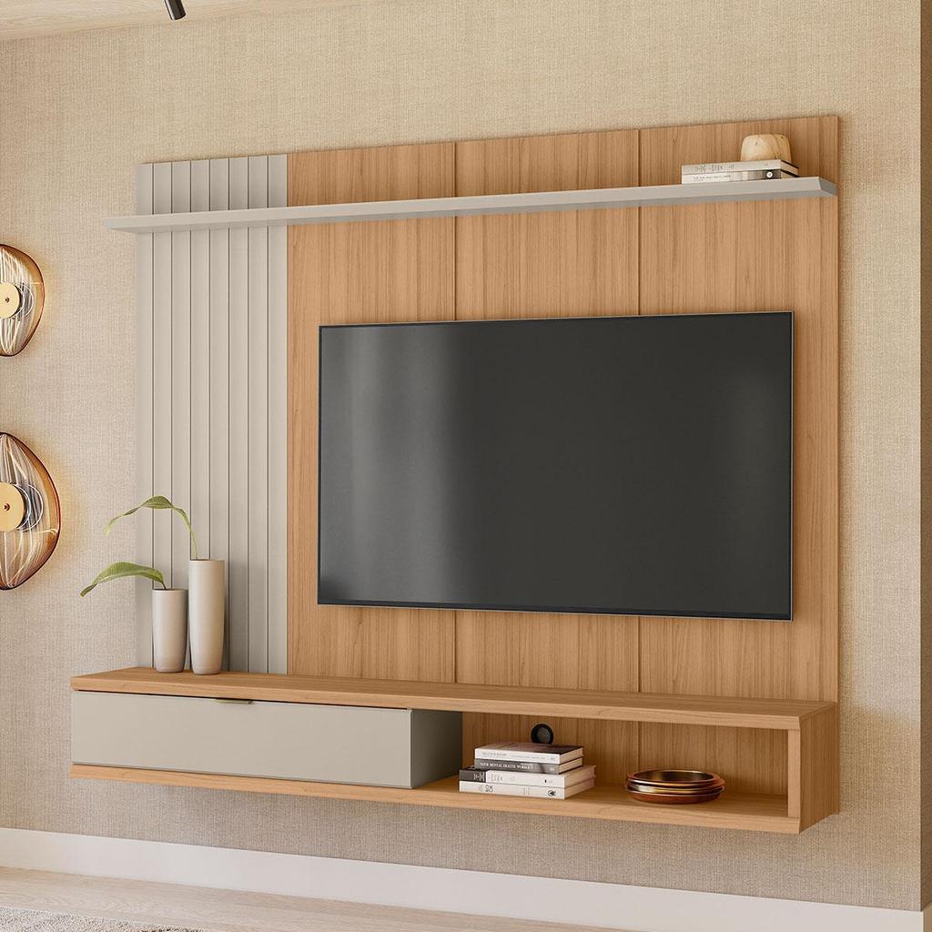 Imagem Home Suspenso Porta Basculante Motta MDP/MDF até 75 Jequitibá/OffWhite Fosco G77 - Gran Belo