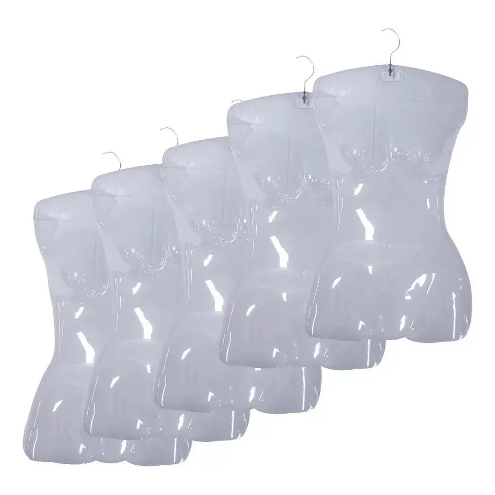 Cabide Collant Busto Manequim Pvc Feminino Transparente