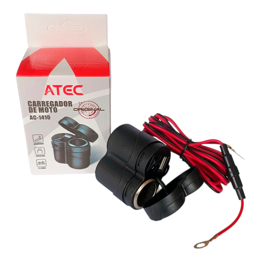 Carregador de Celular USB com Acendedor de Cigarro (atec)