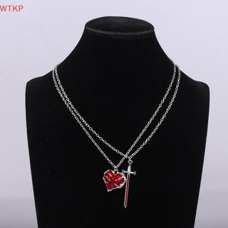 Quente Elegante E Bonito Simular Espada Coração Nelace Conjunto Masculino Feminino Camisola Corrente Clavícula Casal Pre