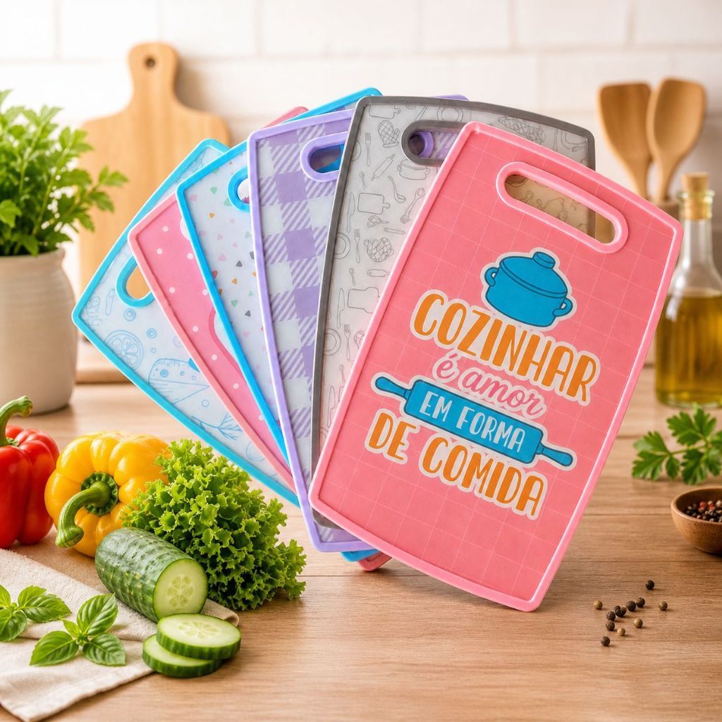 Tábua De Corte 37x23cm Personalizada com Frases Ideal para Carne Legumes Frutas e Uso na Cozinha