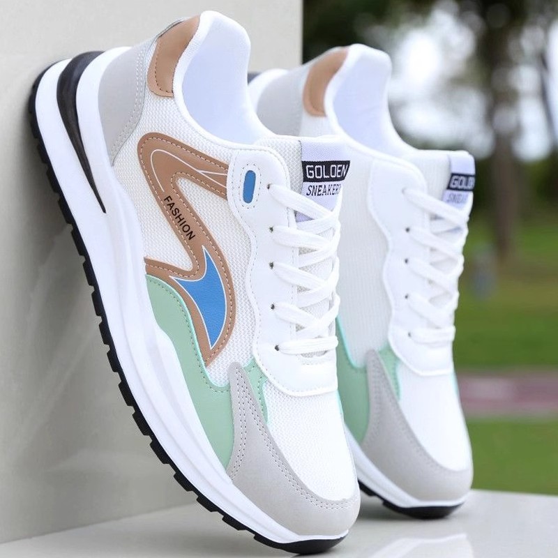 Marca sapatos masculinos verão respirável malha tênis masculino 2026 novo estilo All-Match sapatos casuais masculino cor