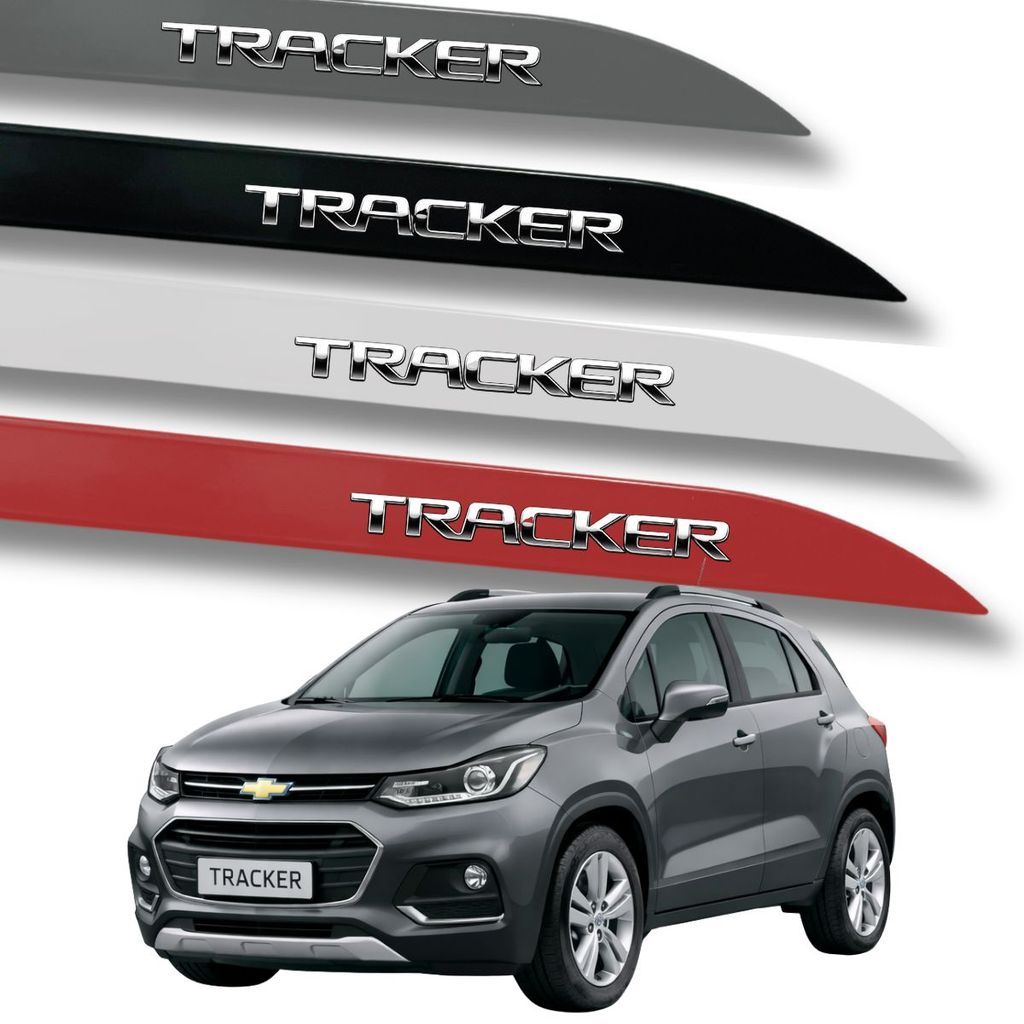 Jogo Friso Tracker 2013 a 2026 Escrita Cromado Alto Relevo