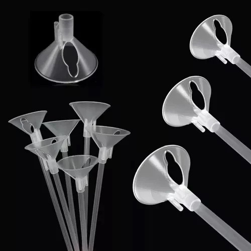 50 Varetas Cristal Transparente 30cm Suporte Para Balão Bexigas Ou Balão Metalizado Festa Decoração Lembrancinha