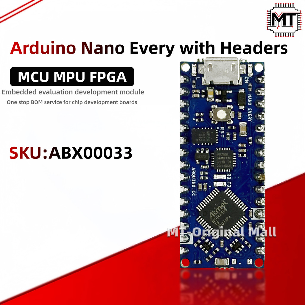 Alto-Falante De Shopping Original Arduino Nano Every Com Cabeçalhos ABX00033 ATmega4809 20MHz 48KB Flash/6KB SRAM/256B E