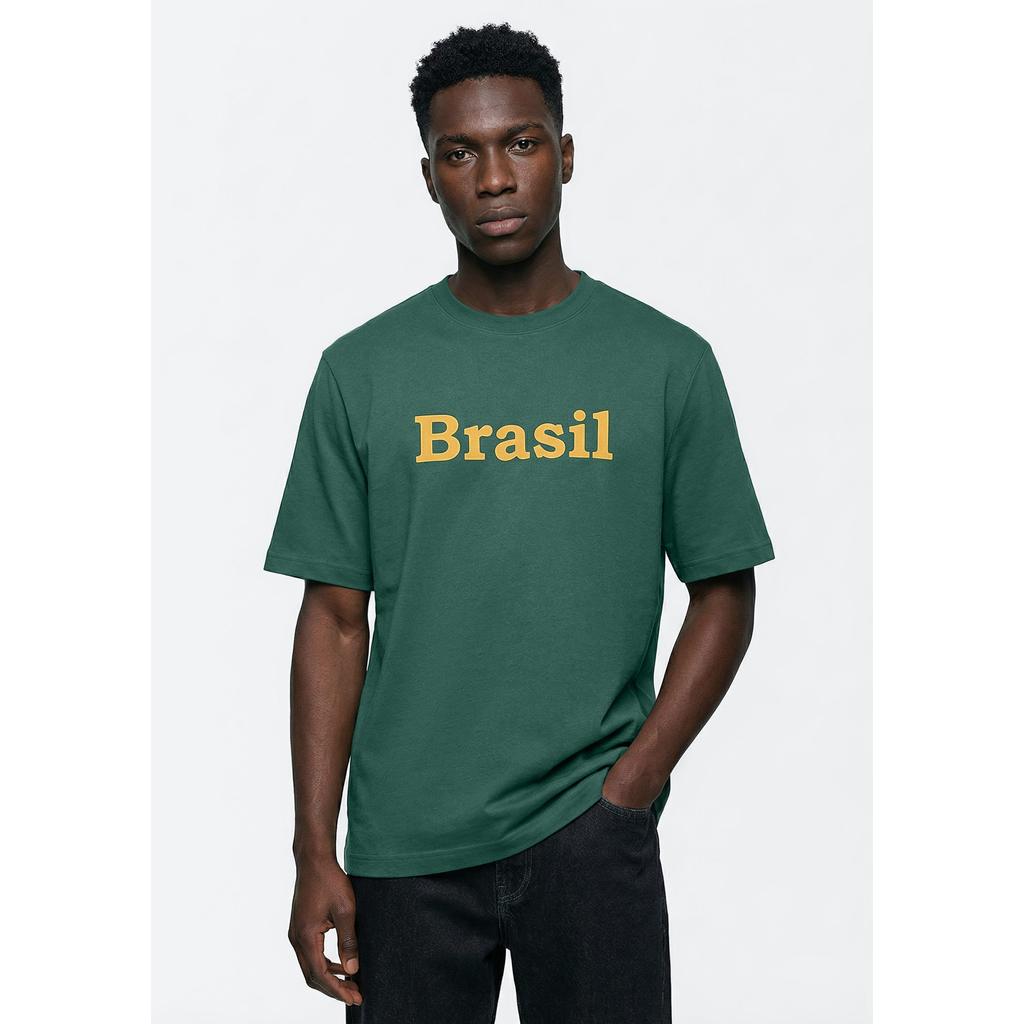 Camiseta Masculina Com Estampa Drop Brasil