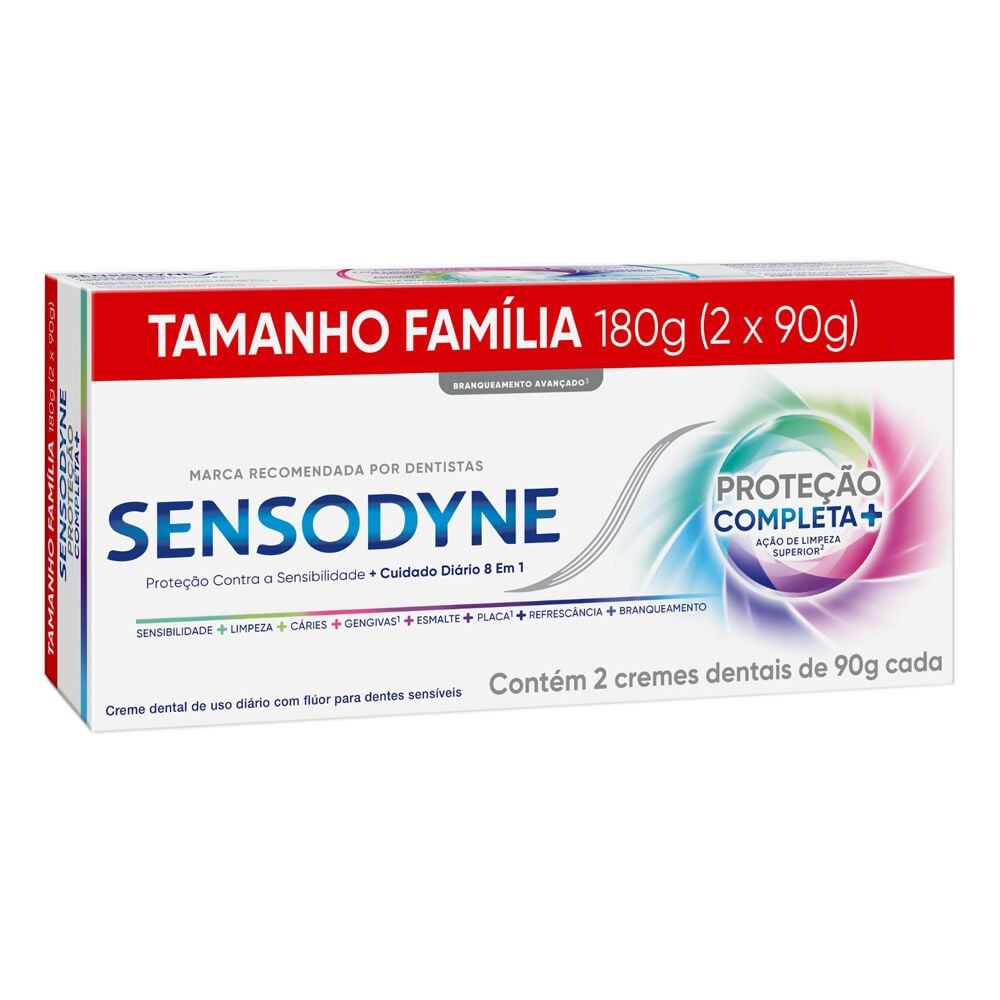 Kit Creme Dental Sensodyne Proteção Completa Com 2 Unidades 90g