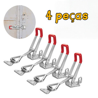 Kit Marcenaria com 4 Grampos de Pressão Rápida - Alavanca, Trava e Fecho para Carpintaria e DIY
